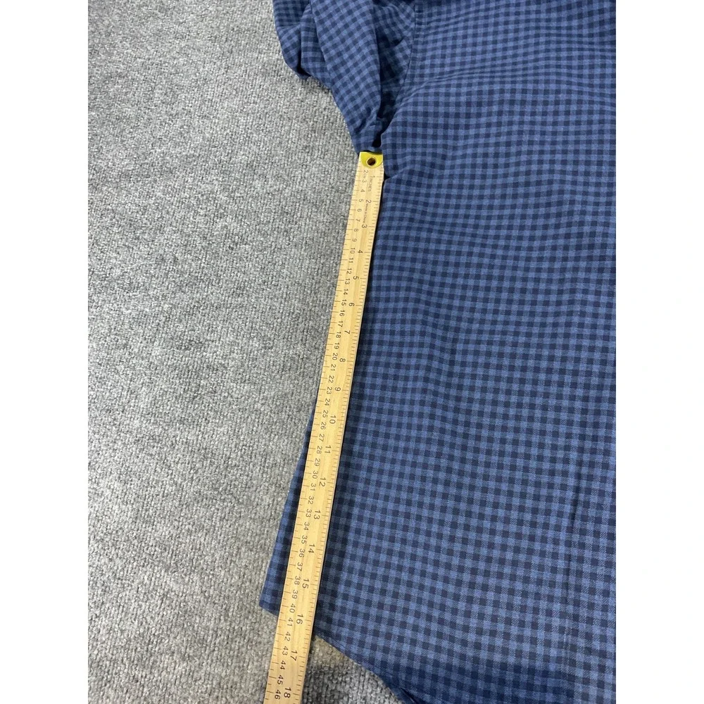 Charles Tyrwhitt Classic Fit Shir Men's Large Blue Check Button Down Long sleeve